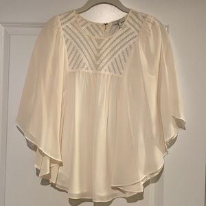 Joie Patel Silk Cape Top